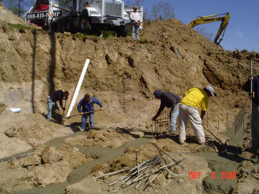 new-home-project -- concrete placement in foundation grade beams -- picture 3