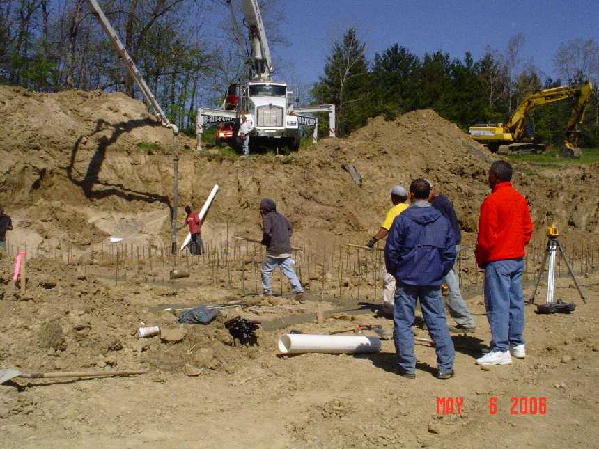 new-home-project -- concrete placement in foundation grade beams -- picture 4