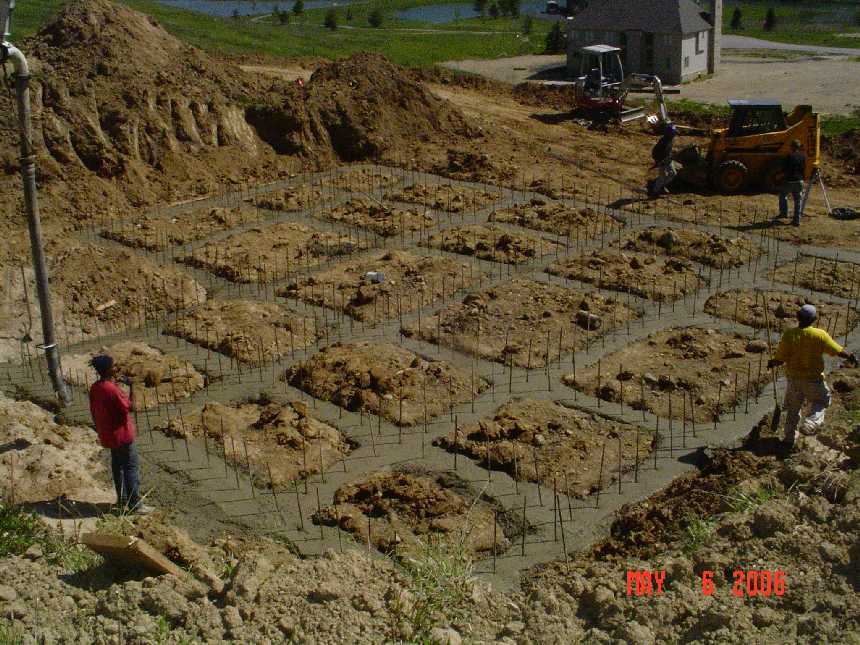 new-home-project -- concrete placement in foundation grade beams -- picture 7