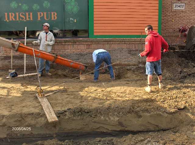 Rosie-O-Gradys-In-Chesterfield-Twp-Michigan_Concrete-In-Footings-For-Building-Addition-Picture-1
