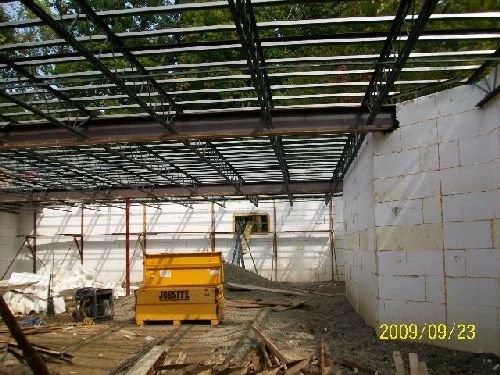 Purlins Over Open Web Steel Joists First Floor New Icf House In