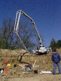 new-home-project -- concrete placement in foundation grade beams -- picture 5